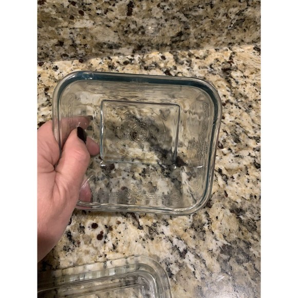 Vtg Fire-King Glass Philbe Sapphire Blue Rectangular Baker with Lid 1 Pint USA - Picture 4 of 11